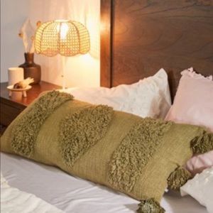 Urban Outfitters Rumi Shag Body Pillow Olive